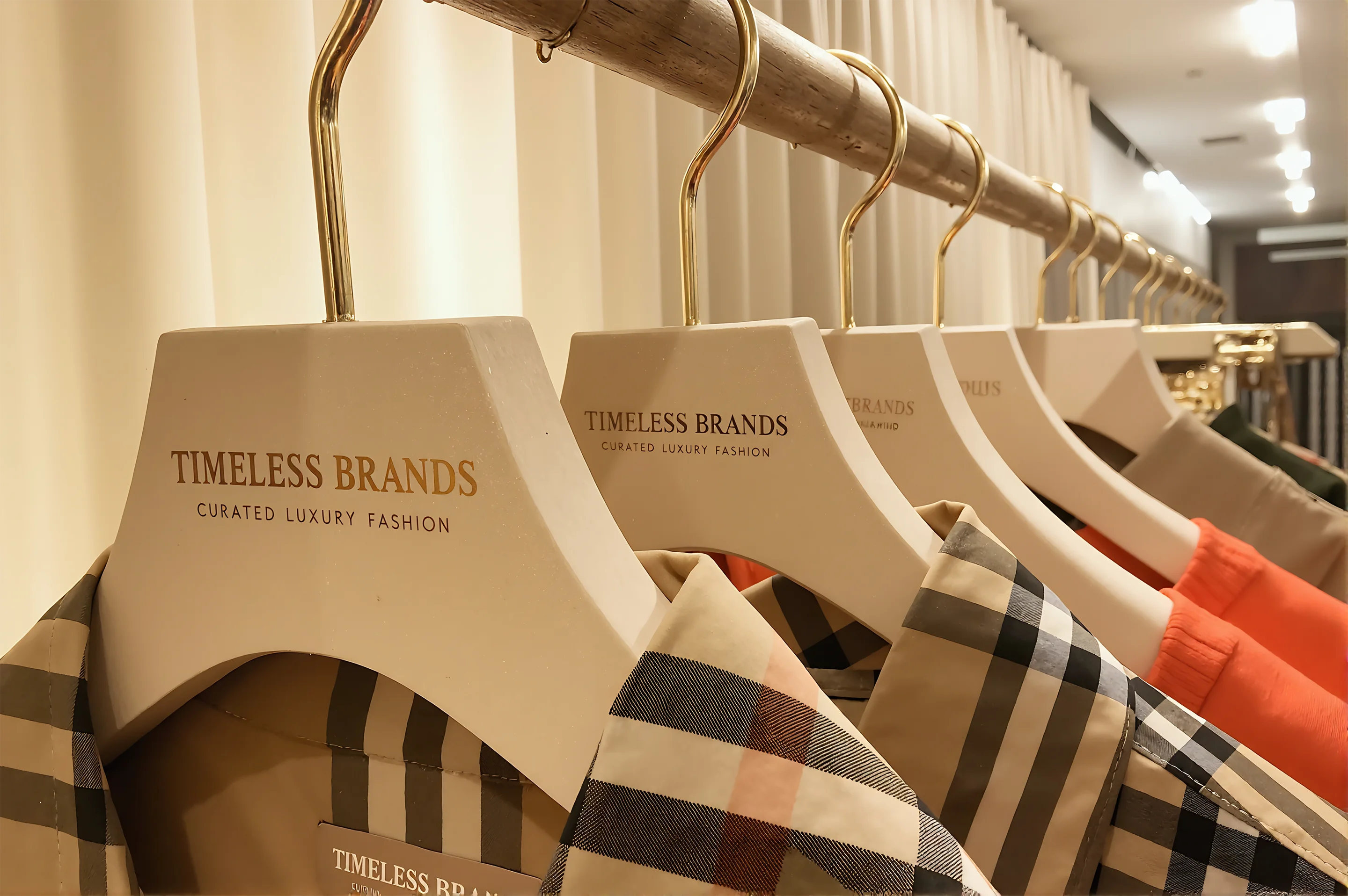 Fundal elegant cu tonuri bej pentru secțiunea Întrebări frecvente Timeless Brands