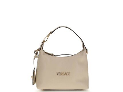 Versace Beige Calf Leather Bos Taurus Handbag