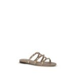 Valentino Garavani Beige Calf Leather Bos Taurus Flat Sandals - Image 2