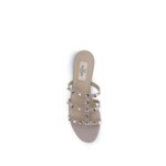Valentino Garavani Beige Calf Leather Bos Taurus Flat Sandals - Image 4