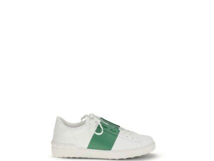 Valentino Garavani White Calf Leather Bos Taurus Low Top Sneakers
