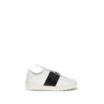 Valentino Garavani White Calf Leather Bos Taurus Low Top Sneakers
