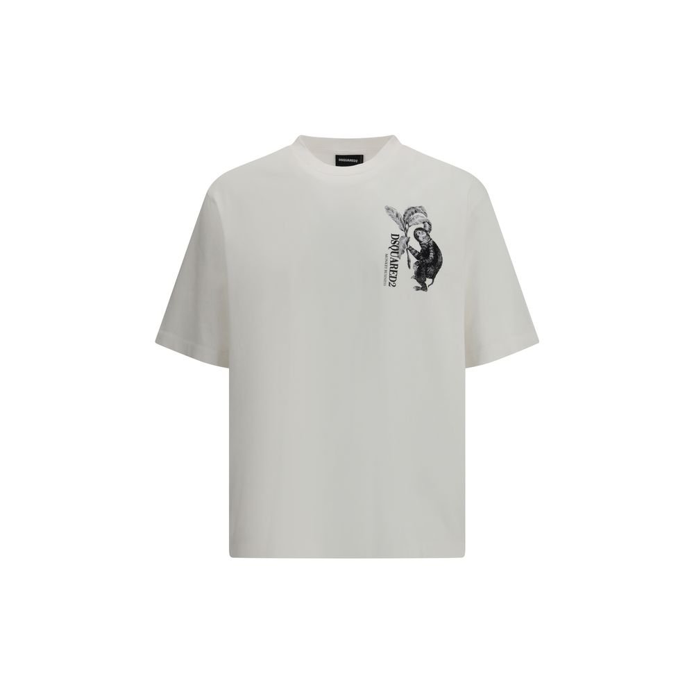 10064057.jpeg Dsquared² White Cotton T-Shirt - Image 1