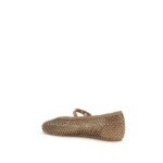 LE SILLA Brown Nylon Ballet Flats - Image 3
