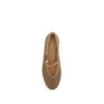 LE SILLA Brown Nylon Ballet Flats - Image 4