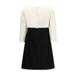 Valentino Black Fleece Wool Cocktail Dress - Image 2