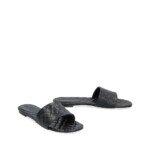 Bottega Veneta Black Lamb Leather Mules - Image 2