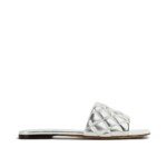 Bottega Veneta Silver Calfskin Sandals