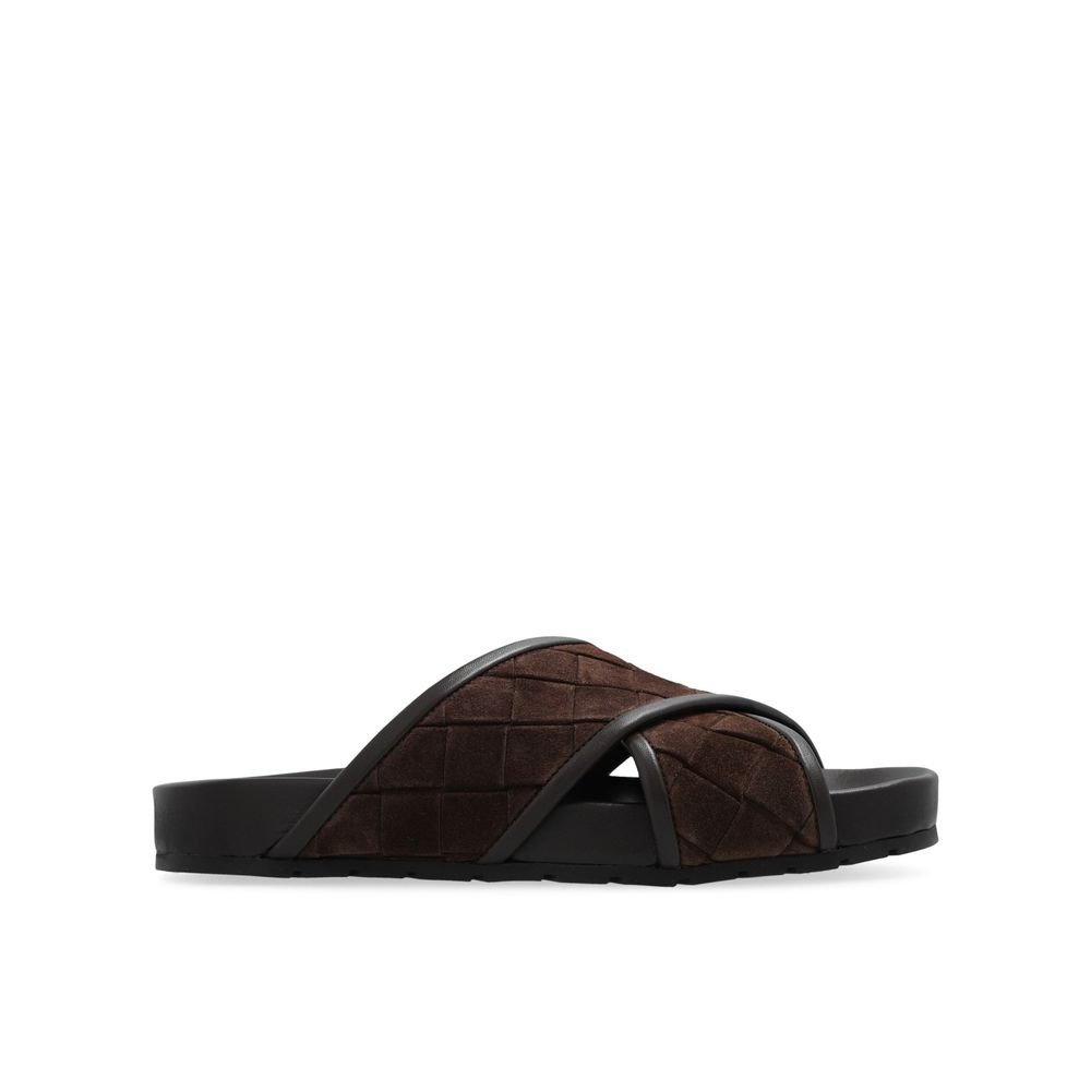 10087010.jpeg Bottega Veneta Brown Lamb Leather Sandals - Image 1