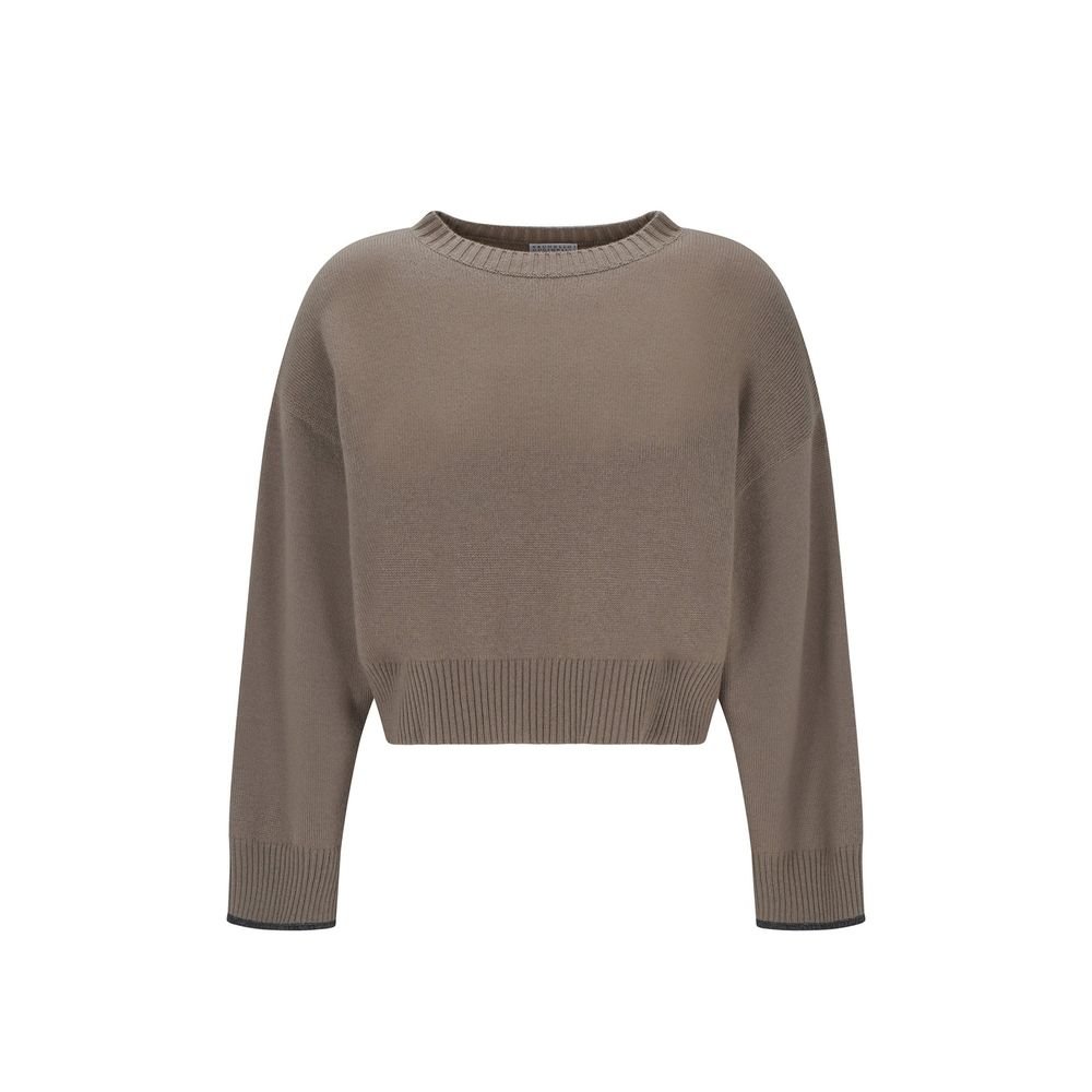 10087031.jpeg Brunello Cucinelli Beige Cashmere Sweater - Image 1