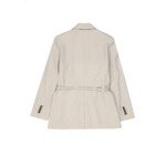 Brunello Cucinelli Beige Elastane Coat - Image 2