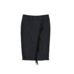 Brunello Cucinelli Gray Virgin Wool Long Skirt