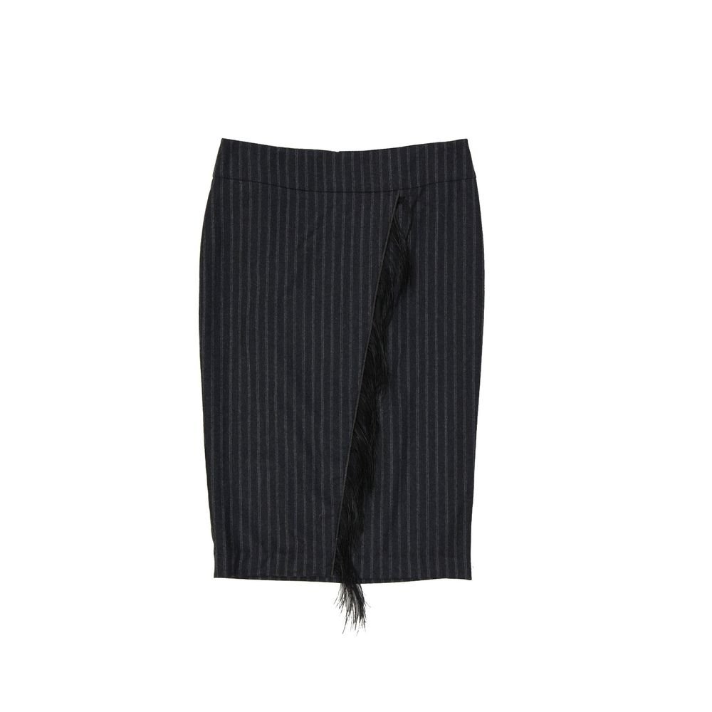 10087147.jpeg Brunello Cucinelli Gray Virgin Wool Long Skirt - Image 1