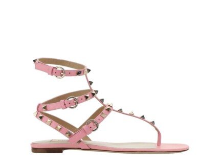 Valentino Garavani Multicolor Calfskin Flat Sandals