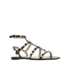 Valentino Garavani Black Calfskin Flat Sandals - Image 2