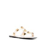 Valentino Garavani White Calfskin Flat Sandals - Image 2