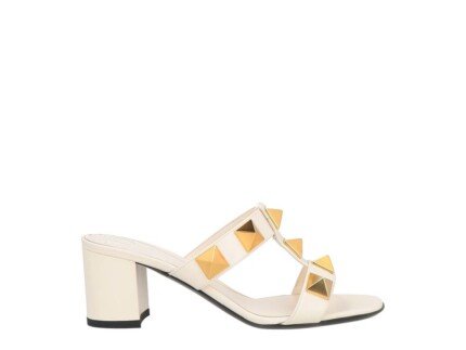 Valentino Garavani White Calfskin Platform Sandals