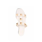 Valentino Garavani White Calfskin Flat Sandals - Image 4