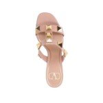 Valentino Garavani Beige Calfskin Platform Sandals - Image 3