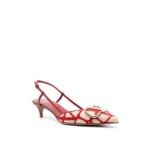 Valentino Garavani Multicolor Leather Mid Heel Pumps - Image 2
