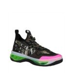 Valentino Garavani Black Fabric Athletic Sneakers - Image 2