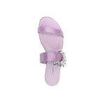 Manolo Blahnik Purple Silk Slippers - Image 3