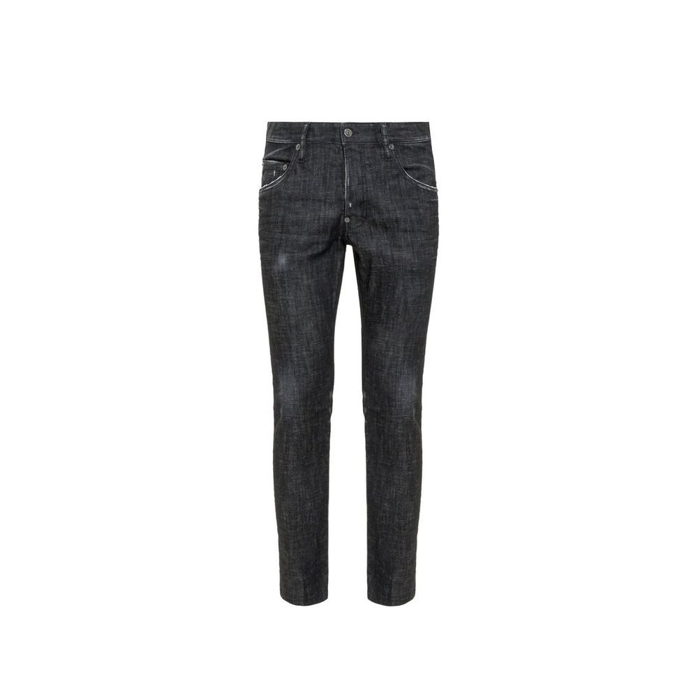 10088085.jpeg Dsquared² Black Cotton Slim Fit Jeans - Image 1