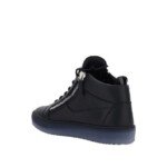 Giuseppe Zanotti Black Calfskin High Top Sneakers - Image 3