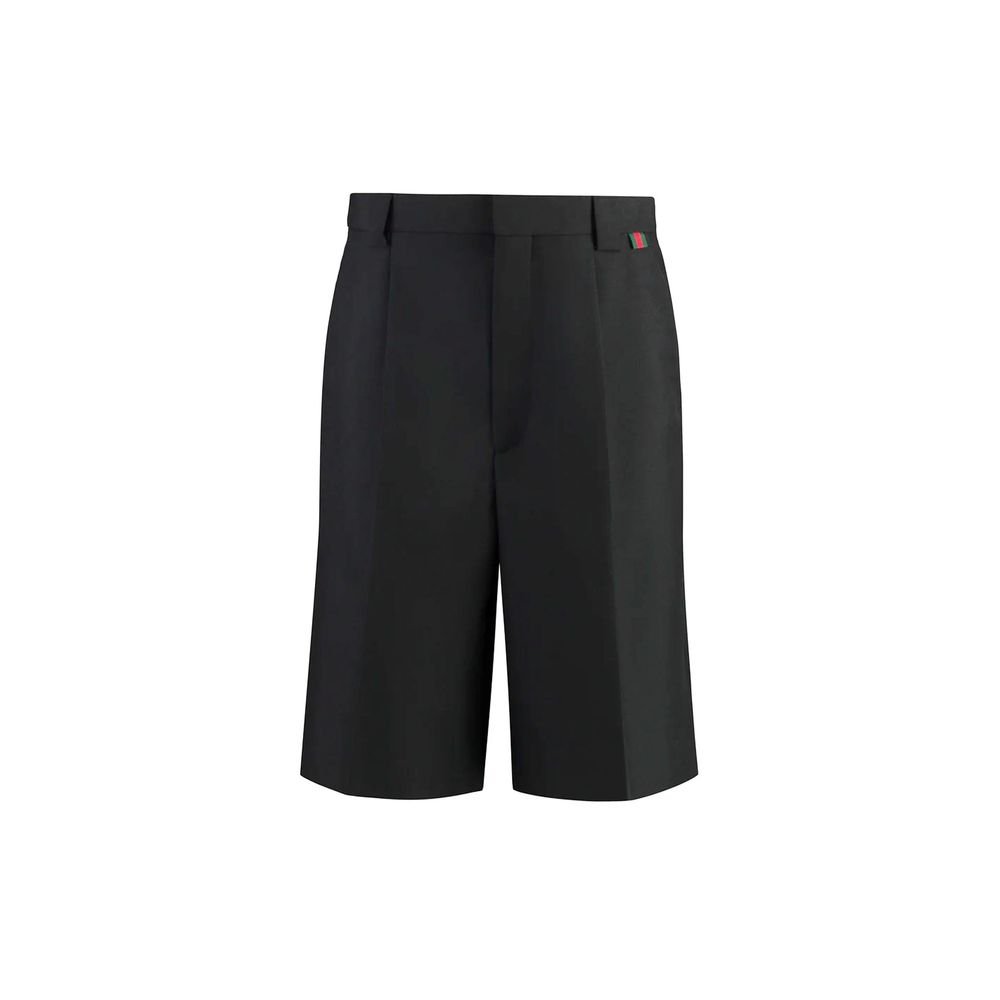 10088328.jpeg Gucci Black Polyester Bermuda Shorts - Image 1