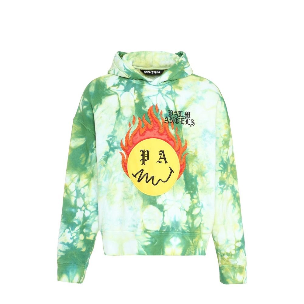 10089012.jpeg Palm Angels Bicolor Cotton Sweatshirt - Image 1