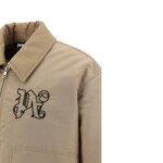 Palm Angels Beige Polyamide Bomber - Image 3