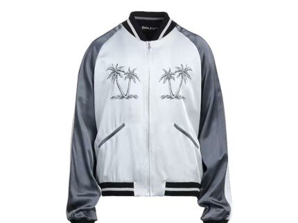 Palm Angels Gray Acetate Bomber