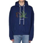 Palm Angels Blue Cotton Sweatshirt - Image 2