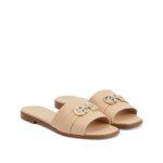 Salvatore Ferragamo Beige Calfskin Sandals - Image 2