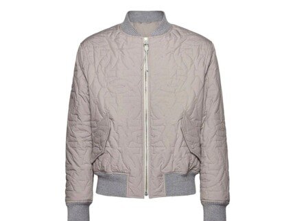 Salvatore Ferragamo Gray Polyester Bomber