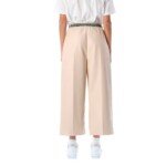 Stella McCartney Beige Viscose Cropped Pants - Image 3