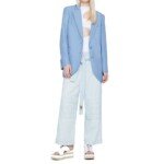 Stella McCartney Blue Cotton Casual Pants - Image 2