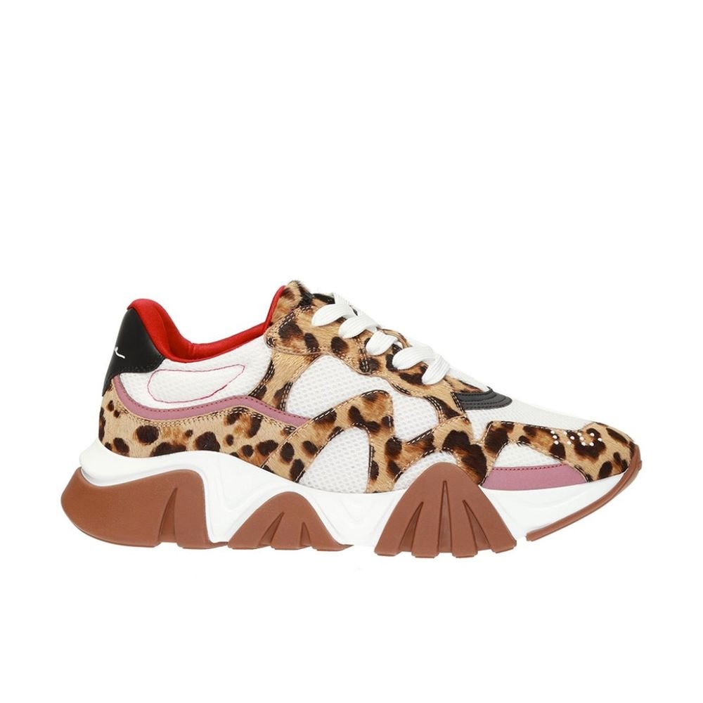 10089750.jpeg Versace Beige Leather Chunky Sneakers - Image 1