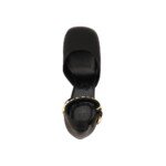 Versace Black Silk Platform Pumps - Image 4