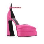 Versace Multicolor Satin Platform Pumps - Image 2
