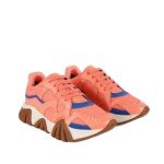 Versace Orange Leather Chunky Sneakers - Image 4
