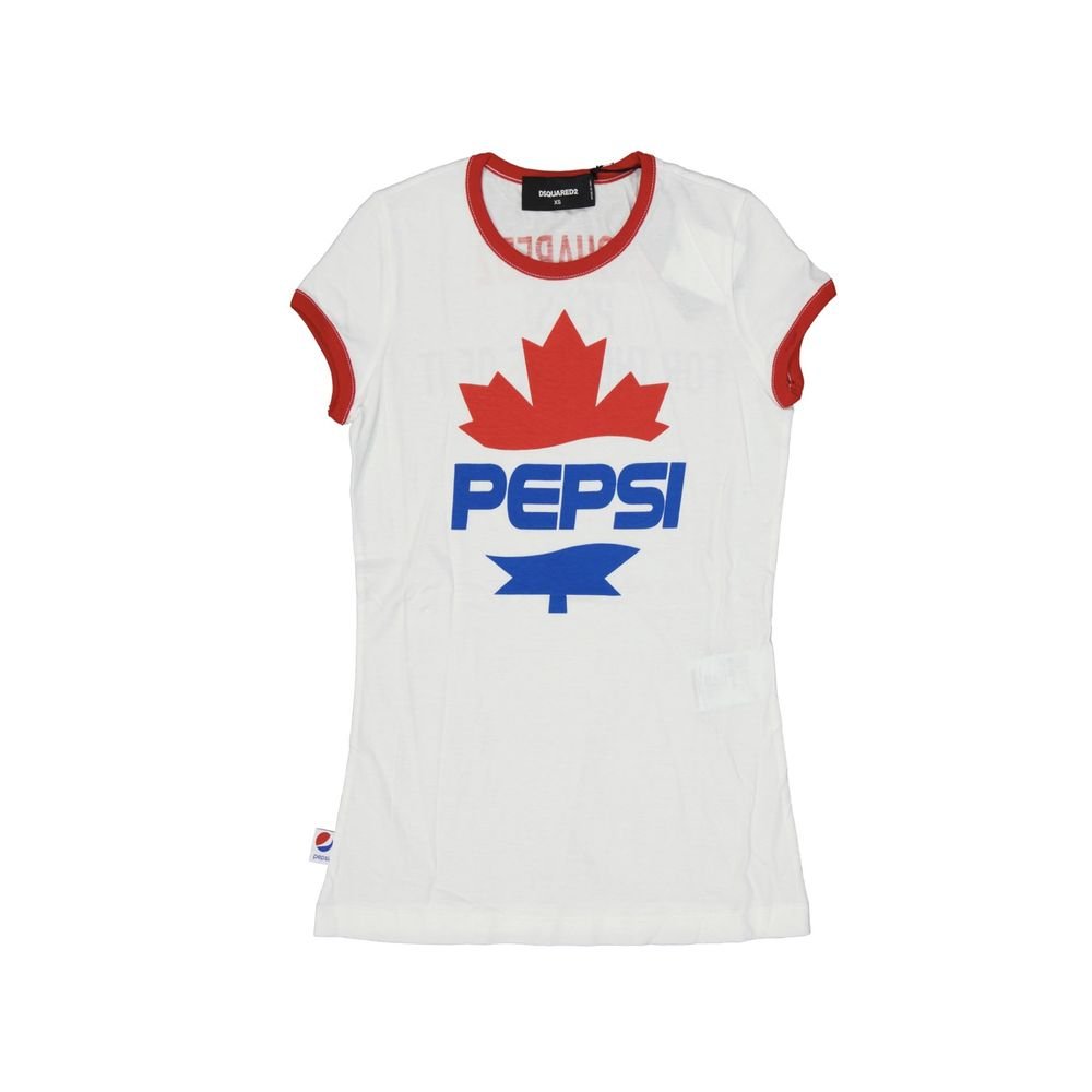 10090376.jpeg Dsquared² White Cotton T-Shirt - Image 1