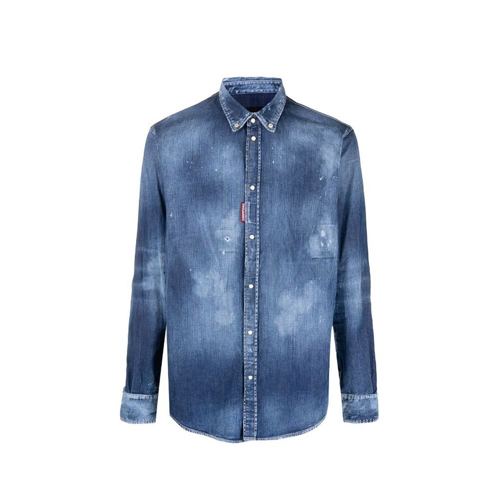 10090479.jpeg Dsquared² Blue Denim Shirt - Image 1