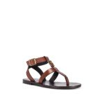 Saint Laurent Brown Calfskin Flip-Flop Sandals - Image 2