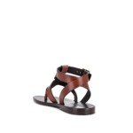 Saint Laurent Brown Calfskin Flip-Flop Sandals - Image 3