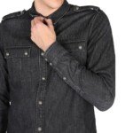 Balmain Black Denim Shirt - Image 4
