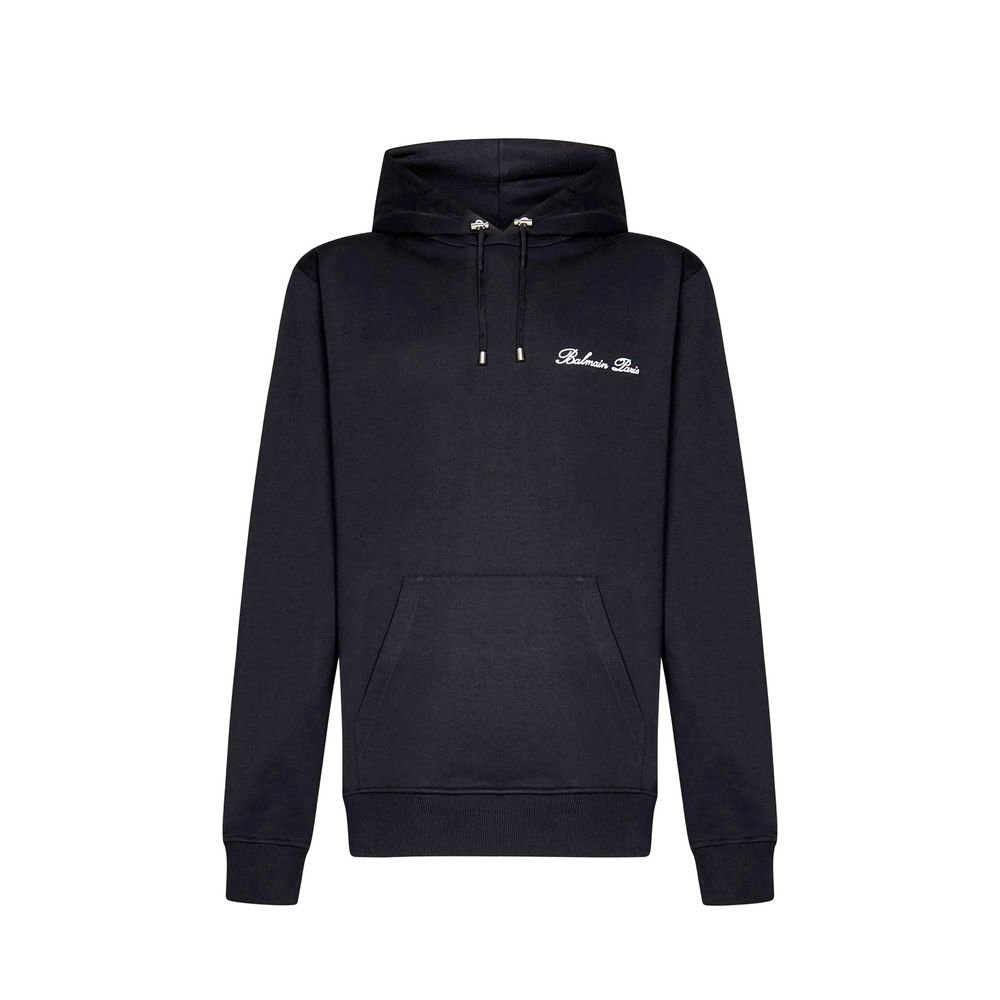 10090932.jpeg Balmain Black Cotton Sweatshirt - Image 1