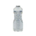 Balmain Blue Cotton Casual Dress