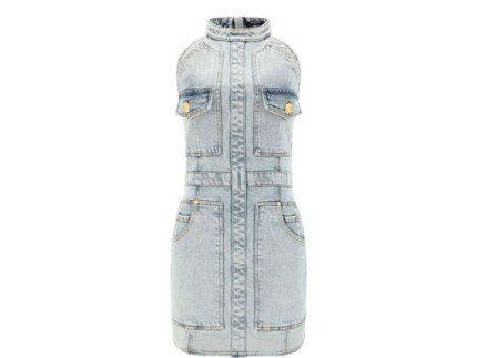 Balmain Blue Cotton Casual Dress