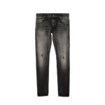 Balmain Black Cotton Skinny Jeans